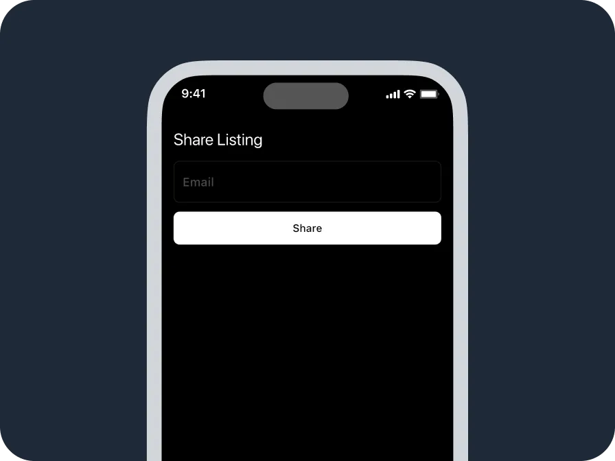 Listing share screenshots